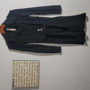 Vintage Bailey 44 Black Trench Coat Style w/Belt that Ties Sz. XS